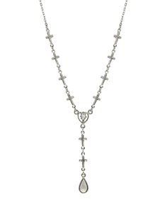 in stock Elegant Cross Necklace With Chain, Elegant Cross Chain Necklace With Adjustable Chain, Formal Cross Chain Necklaces, Formal Cross Chain Necklace, Elegant Cross Chain Necklace With Silver Chain, Elegant Silver Chain Cross Necklace, Elegant Cross Lariat Necklace With Adjustable Chain, Elegant Silver Cross Lariat Necklace, Elegant Cross-shaped Lariat Necklace With Adjustable Chain