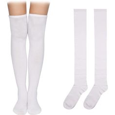 -Cotton -Machine Wash -Package Content: You Will Receive A Pair Of Women Thigh High Socks In White. Comfortable To Wear And Easy To Match With Other Clothes. Good Choice For Daily Wearing. -One Size Fits All: Each Sock Measures About 60cm / 23.6inch In Ordinary Length And The Length Between Toe And Heel Is About 18cm / 7.08inch (Without Being Stretched). The Socks Are Stretchable, Which Can Fit All People. -Reliable Material: The Pair Of Socks Is Made Of 100% Cotton, Durable And Wear Resistant, White Fitted Knee-high Socks, White Stretch Knee-high Legwear, White Over-the-knee Winter Stockings, White Fitted Over The Knee Socks, Fitted White Over-the-knee Socks, White Fitted Over-the-knee Socks, White Over-the-knee Knee-high Socks For Winter, Thigh-high White Hosiery For Winter, White Knee-high Winter Hosiery