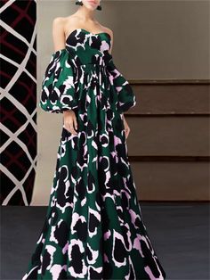 Type: irregular skirt.Colors: red, green-A, green-BSizes: S,M,L,XL,XXL,XXXLStyle: Temperament CommutingSkirt length: long skirtType: v-neckSleeve type: regular sleeveMain fabric composition: polyester fiber (polyester)Sleeve length: long sleeveTechnology: digital printing Green A-line Maxi Skirt For Spring, Green Long Sleeve Maxi Dress For Fall, Green Maxi Dress For Fall, Chic Green A-line Maxi Skirt, Green Off-shoulder Fitted Maxi Dress, Green Fitted Off-shoulder Maxi Dress, Green Fitted A-line Maxi Skirt, Chic Green Maxi Dress For Fall, Green A-line Maxi Skirt For Summer