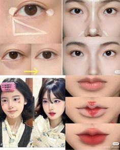 Korean Makeup Tips, Korean Makeup Tutorials, Learn Makeup, Simple Makeup Tips, Beauty Makeup Tutorial, Lip Makeup Tutorial, Makeup Artist Tips