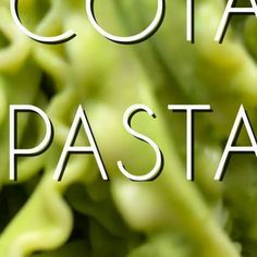 the words costa pasta are in white letters