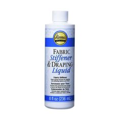 ALEENES FABRIC STIFFENER & DRAPING LIQUID 8 FL. OZ. SKU: 15588 Aleene's Fabric Stiffener & Draping Liquid (8 fl. oz.) offers a super strong formula that shapes and stiffens most fabrics and trims. It dries clear but can be tinted for colorful, fun effects; it can also be thinned with water for less hold. Use it for creating cheesecloth decorations, lacy lanterns and more! Perfect for costumes and seasonal projects, Aleene's Fabric Stiffener & Draping Liquid offers a super strong formula that shapes and stiffens most fabrics and trims. It dries clear but can be tinted for colorful, fun effects; it can also be thinned with water for less hold. Use it for creating cheesecloth decorations, lacy lanterns and so much more. Features one (8 fl. oz.) bottle of Fabric Stiffener & Draping Liquid. Hea Fabric Stiffener, Computer Set, Water Based Acrylic Paint, Cheese Cloth, Paint Cans, Sewing Supplies, Hold On, Display Homes, Paper Party Supplies