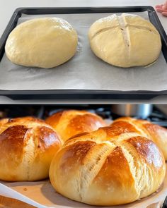 the bread is ready to be baked in the oven