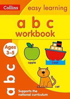 an abc workbook with pictures of animals and letters