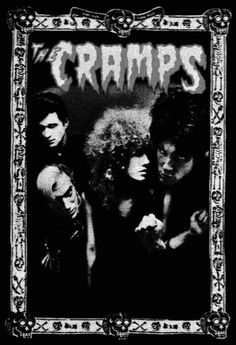 the cramps poster in black and white