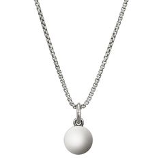 CBM-62 Evoking the beauty of a pearl, this dainty .925 sterling silver circular memorial pendant was designed with a dome effect to add an extra later of depth to its ashes setting. It comes with a sterling silver chain in the length of your choice from the options below. The back of this pendant can be engraved in block or script font with up to 6 characters including spaces and simple symbols. Examples of the font options available for engraving can be seen here. If you have any engraving-rela Sterling Silver Box Chain With Round Pendant, Classic Sterling Silver Pendant Charm Necklace, Sterling Silver White Gold Charm Necklaces With Pearl Pendant, White Gold Sterling Silver Charm Necklace With Pearl Pendant, White Gold Sterling Silver Pearl Pendant Charm Necklaces, White Gold Sterling Silver Necklace With Pearl Pendant, Sterling Silver Charm Necklace With Pearl Pendant For Anniversary, White Sterling Silver Disc Jewelry, Sterling Silver Necklace With Box Chain