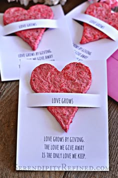 valentine's day cards with hearts made out of rice krispy kreme