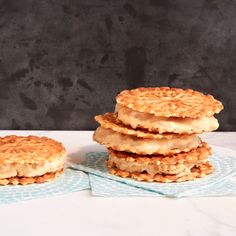 three cookies stacked on top of each other