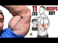 a man is showing his muscles with the words 11 biges ex's day