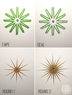 four different types of starbursts are shown