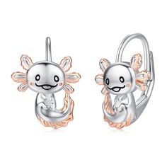 PRICES MAY VARY. Unique Design✨: Axolotl is an funny amphibious animal. Fashionable and exquisite earrings are suitable for daily wear. Suitable for axolotl Lovers. Specifications✨: Hypoallergenic axolotl hoop earrings size 12*13mm. Weight: 3 grams. Material✨: Mexican axolotl earrings is made of sterling silver, nickel free, lead free, cadmium free and hypoallergenic. Suitable for women and men of any age. Best Choice✨: Jewelry is a necessary condition for adding charm, and wearing exquisite jew Mexican Axolotl, Axolotl Earrings, Panda Earrings, Halloween Birthdays, Bee Earrings, Hypoallergenic Jewelry, Exclusive Jewelry, Animal Jewelry, Exquisite Jewelry