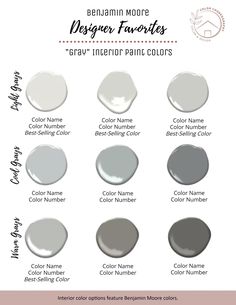 the best gray paint colors for interior walls and floors, with different shades to choose from