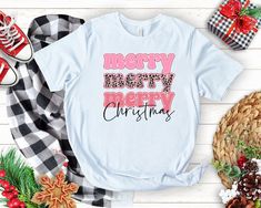 Merry Merry Merry Christmas Shirt, Pink Merry Christmas Tee, Christmas Pink Girl Shirt, Holiday Girls Party Shirt, pink leopard christmas print Custom Tee Nation offers unique and personalized t-shirts that let you express your style and personality. Choose from a range of designs and add your own text to make it one-of-a-kind.  Our customizable t-shirts make great gifts for any occasion. Plus, you can print designs on BOTH SIDES for a little extra fee, please see below for more information.  We Pink Graphic Print Christmas Tops, Pink Graphic Print T-shirt For Holiday, Winter Pink Graphic Print T-shirt, Pink Christmas Shirt, Pink Merry Christmas, Cute Pink Christmas T-shirt, Retro Christmas Shirt, Leopard Christmas, Christmas Pink