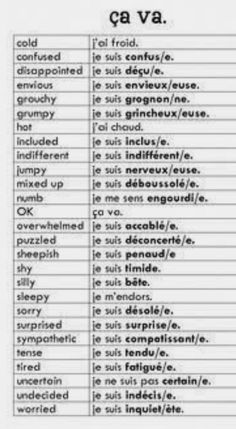 a table that has different types of words and numbers in each language, including the word ca