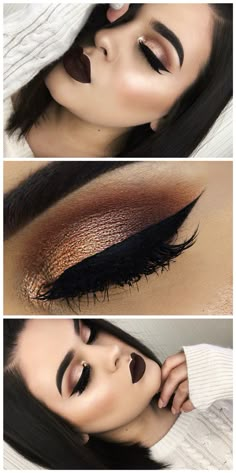 Makeup Trucco Smokey Eye, Make Up Mata, Make Up Diy, Permanente Make-up, Makeup Cantik, Tutorial Eyeliner, Makeup Tip, Glitter Eye Makeup, Makeup Pro