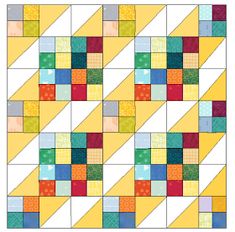 a quilt pattern with squares on it