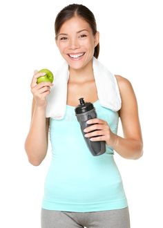 Healthy lifestyle - fitness woman eating apple. Smiling happy looking at camera. , #affiliate, #apple, #eating, #happy, #Smiling, #lifestyle #ad Fitness Facts, Best Meditation, Running For Beginners, Fitness Articles, Dr Oz, Optimal Health, Diet Exercise, Tone It Up, I Work Out