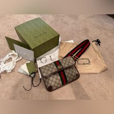 This Bag Is Beautiful And Brand New. Can Work Around The Waste Or As A Crossbody. 100% Authentic. Never Worn. I Missed My Window To Return. Feel Free To Ask Any Questions. Ophidia Belt Bag, Small Belt Bag, Luxury Bags Collection, Gucci Crossbody Bag, Small Belt, Bags Gucci, Gucci Ophidia, Gucci Crossbody, Gucci Bags