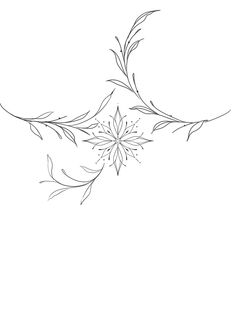 a drawing of a flower on a white background