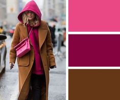 Best Color Combinations Outfits Womens Fashion, Fuschia Color Combinations, Wardrobe Color Guide, Colour Blocking Fashion, Color Combos Outfit, Color Blocking Outfits, Color Combinations For Clothes, Beige Outfit