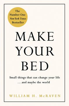 a book cover with the title make your bed