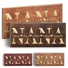 PRICES MAY VARY. CUSTOM GIFT FOR YOUR NANA: Our personalized nana wooden signs are the best way to express your love and appreciation for your nana/grandmother. Surprise your nana with our personalized wooden signs for Mothers Day and any special day. MULTIPLE COLOR OPTIONS: You can choose the background color that matches your nana’s home decor. Available in: Georgian Cherry, Java, Mahogany, and Walnut. 2 SIZES TO CHOOSE FROM: Click on “Customize Now", then you can decide which size is the best Gifts From Grandkids, Grandkids Sign, Gifts For Nana, Personalized Gifts For Grandparents, Nana Christmas Gifts, Personalized Wooden Signs, Laser Engraved Ideas, Christmas Gifts For Grandma, Nana Gifts