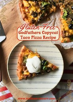 🍕Take a trip down memory lane with my Gluten-Free Godfather’s Copycat Taco Pizza! 
🌮Made with my easy gluten-free crust and perfectly seasoned taco meat using my homemade gluten-free taco seasoning!
📻This recipe brings back all the nostalgic flavors from the 80s and 90s.
⭐️Whether you remember the pizza place from its heyday or are discovering it for the first time, this taco pizza will hit all the right notes! Godfathers Taco Pizza Recipe, Gluten Free Taco Seasoning, Taco Pizza Recipes, Gluten Free Tacos, Gluten Free Dough, Taco Pizza, Homemade Gluten Free, Gluten Free Pizza