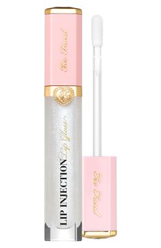 What it is: A lip gloss that drenches your lips in beautiful, multidimensional juicy color.What it does: It's formulated with the brand's scientifically advanced lip volumizing technology. A blend of powerful hydrators helps your lips appear fuller, plumper and smoother from the very first swipe.How to use: Apply directly onto clean, dry lips using the doe-foot applicator. Lay the applicator flat against your lips to evenly distribute the richest pigment, applying in a back-and-forth motion. For My Wishlist Ideas, Lip Injection Lip Gloss, Too Faced Lip Injection, Gloss Labial, Makeup Needs, Lip Injections, Fancy Makeup, Plumping Lip Gloss, Makeup Items