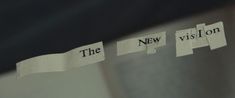 three pieces of paper with the words new vision on them