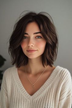 Discover Stunning Short Bob Hairstyles for 2024 - Hairstyles Short Wavy Bob, Wavy Bob Haircuts, Hair Inspiration Short, Shoulder Length Hair Cuts, Short Wavy, Hair Color And Cut, Trending Haircuts, Shoulder Length Hair