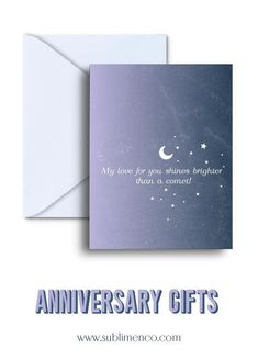 an anniversary card with the words, my love for you shows brighter than a diamond