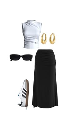 Graduation Guest Outfit Ideas, Mode Casual, Looks Chic, Casual Style Outfits, Looks Style, Lookbook Outfits, Mode Inspiration, Looks Vintage, Black Skirt