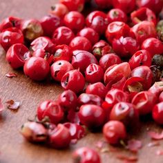 cranberry seeds on a cutting board