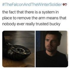 the fact that there is a system in place to remove the arm means that nobody ever really trustsed bucky