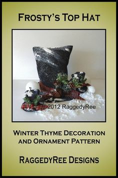 frosty's top hat winter thye decoration and ornament pattern