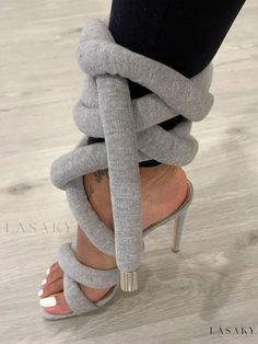 Lasaky - Womens Lace-Up Gladiator Sandals: Elegant Grey High Heel Sandals Grey High Heels, Gladiator High Heels, Lace Up Gladiator Sandals, Winter Heels, Shoes Heels Classy, Heels Classy, Girly Shoes, Estilo Chic, Swag Shoes