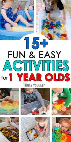 Baby Activities 1 Year, Young Toddler Activities, Activities For One Year Olds, Fun Indoor Activities, Food Baby, Easy Activities