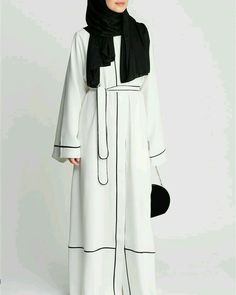 Abaya White, Abaya Niqab, Muslimah Clothing, Latest Abaya, Islamic Wear, Abaya Pattern, Abaya Collection, Modern Abaya