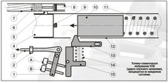 the diagram shows how to install an automatic door handle