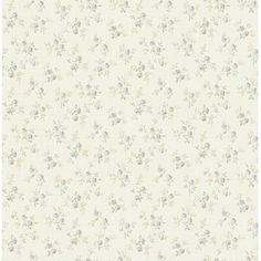 a white wallpaper with small flowers on it