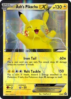 a pokemon card with an image of a pikachu