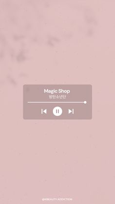 a pink background with the words magic shop and an arrow pointing to it's left side