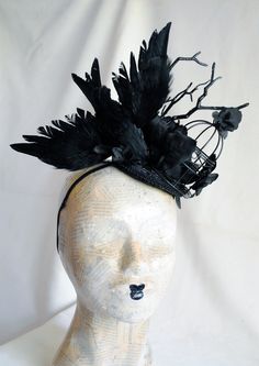 Gothic Black Hats And Headpieces For Themed Events, Gothic Black Costume Hats And Headpieces For Themed Events, Whimsical Black Costume Accessories, Gothic Black Mini Hats For Halloween, Adjustable Headpieces For Halloween Masquerade, Black Top Hat For Costume, Black Fitted Top Hat For Costume, Fitted Black Top Hat For Costume, Steampunk Halloween Festival Headpiece