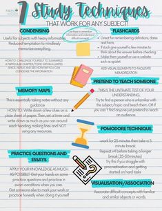 an info sheet with instructions on how to study techniques for writing and using them in the classroom