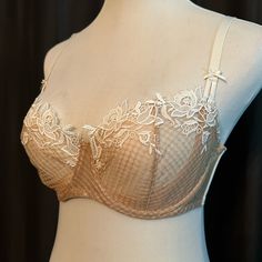 Victorias Secret Dream Angels Bra, Size 36d. Nude/Tan Mesh With White Lace Trim. No Padding. New Without Tags, Never Worn. Comes From Smoke Free Home. Feminine Beige Bra With Lace Trim, Full Cup Beige Bra For Summer, Summer Full Cup Beige Bra, Beige Full Cup Bra For Summer, Feminine Beige Lace Trim Bra, Feminine Cream Bra With Padded Cups, Feminine Full Cup Beige Bra, Beige Fitted Bra With Padded Cups, Fitted Beige Bra With Padded Cups