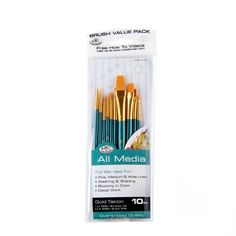 the brush value pack contains 10 brushes, including one for all media and two for each other