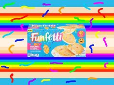 a box of funfetti with sprinkles on it