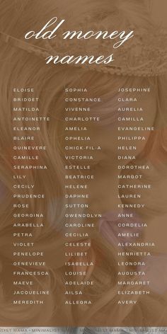 a poster with the names of different hair styles and colors on it's side