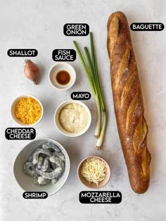 the ingredients needed to make this bread are shown