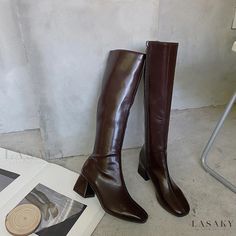 Lasaky - Womens Over-the-Knee Boots with Chunky Heel - High Shaft Riding Boots Woman Fashion Winter, Chic High Heels, Heel Boots For Women, Platform Boots Women, Thigh High Heels, Dr Shoes, Boots Woman, Knee Length Boots, Elegant High Heels